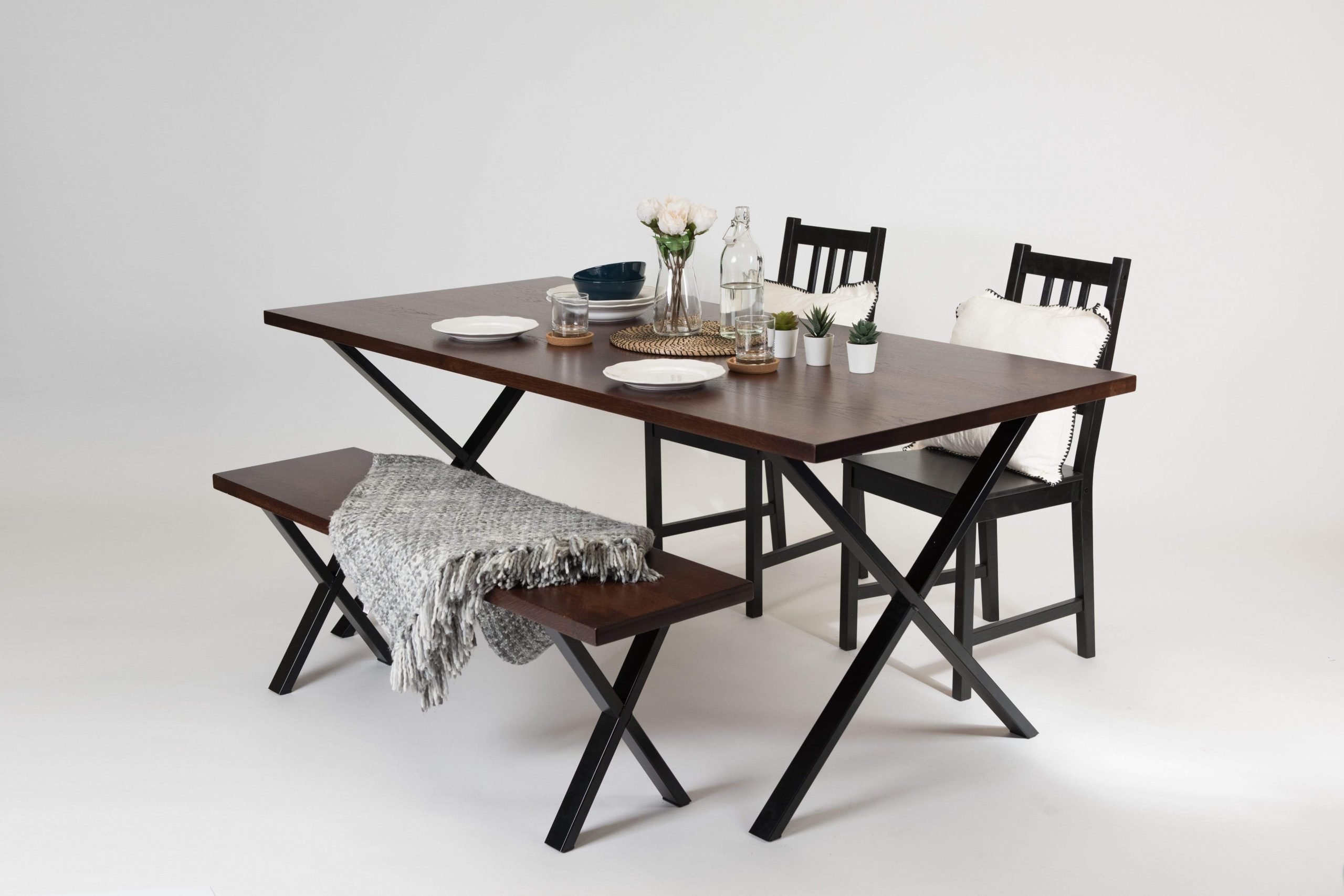 Solid Oak XFrame Kitchen and Dining Tables Grain & Frame