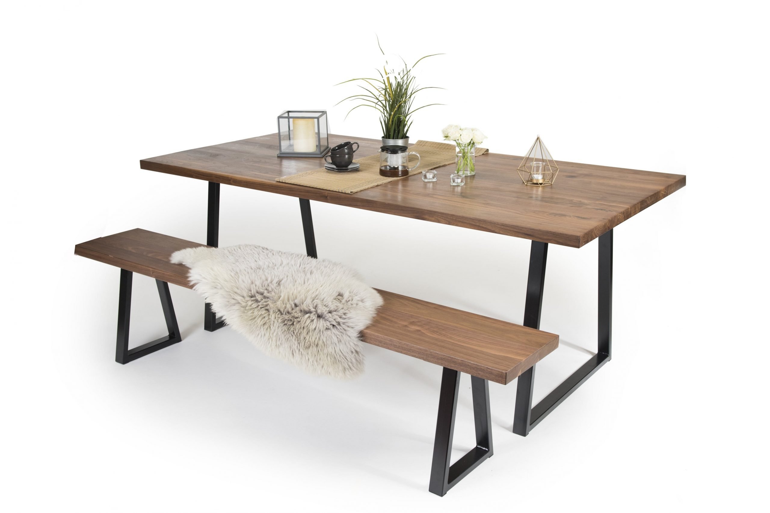 American Walnut A Frame Dining Table Grain Frame