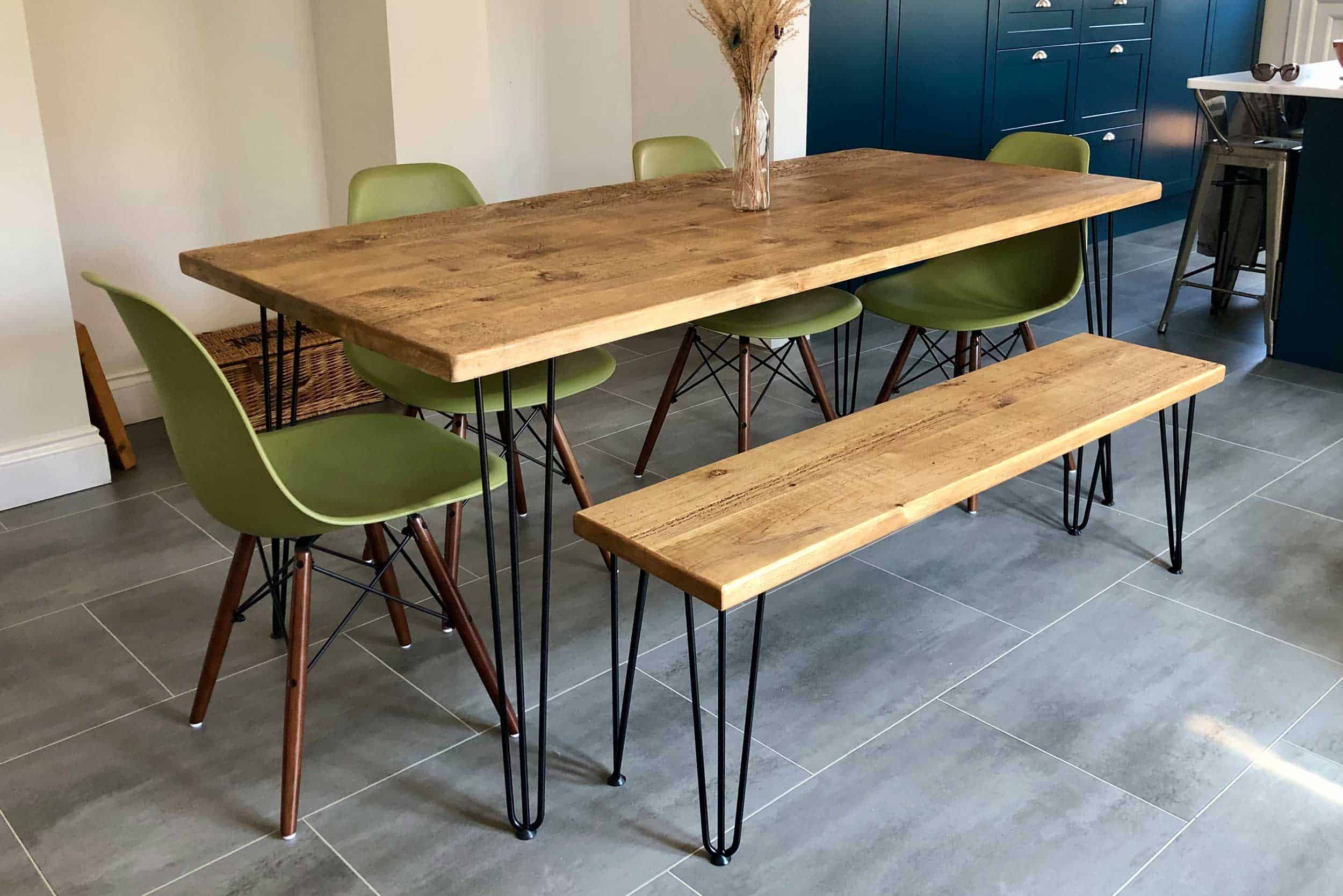 Set of 2 X Cross Shape Table Bench Legs Industrial Dining Bench Rustic Hairpin 