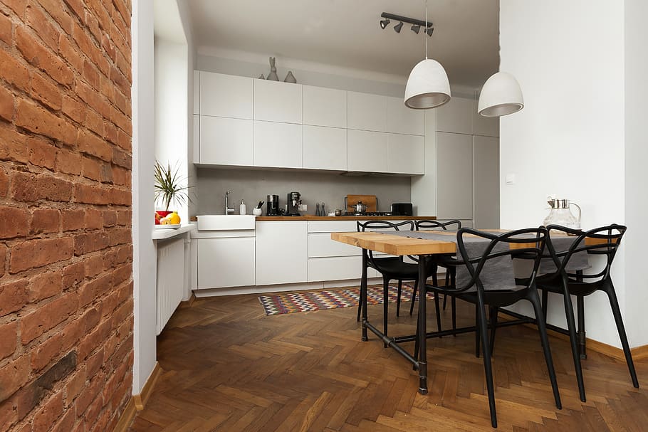 Natural Oak Square Table with Chairs