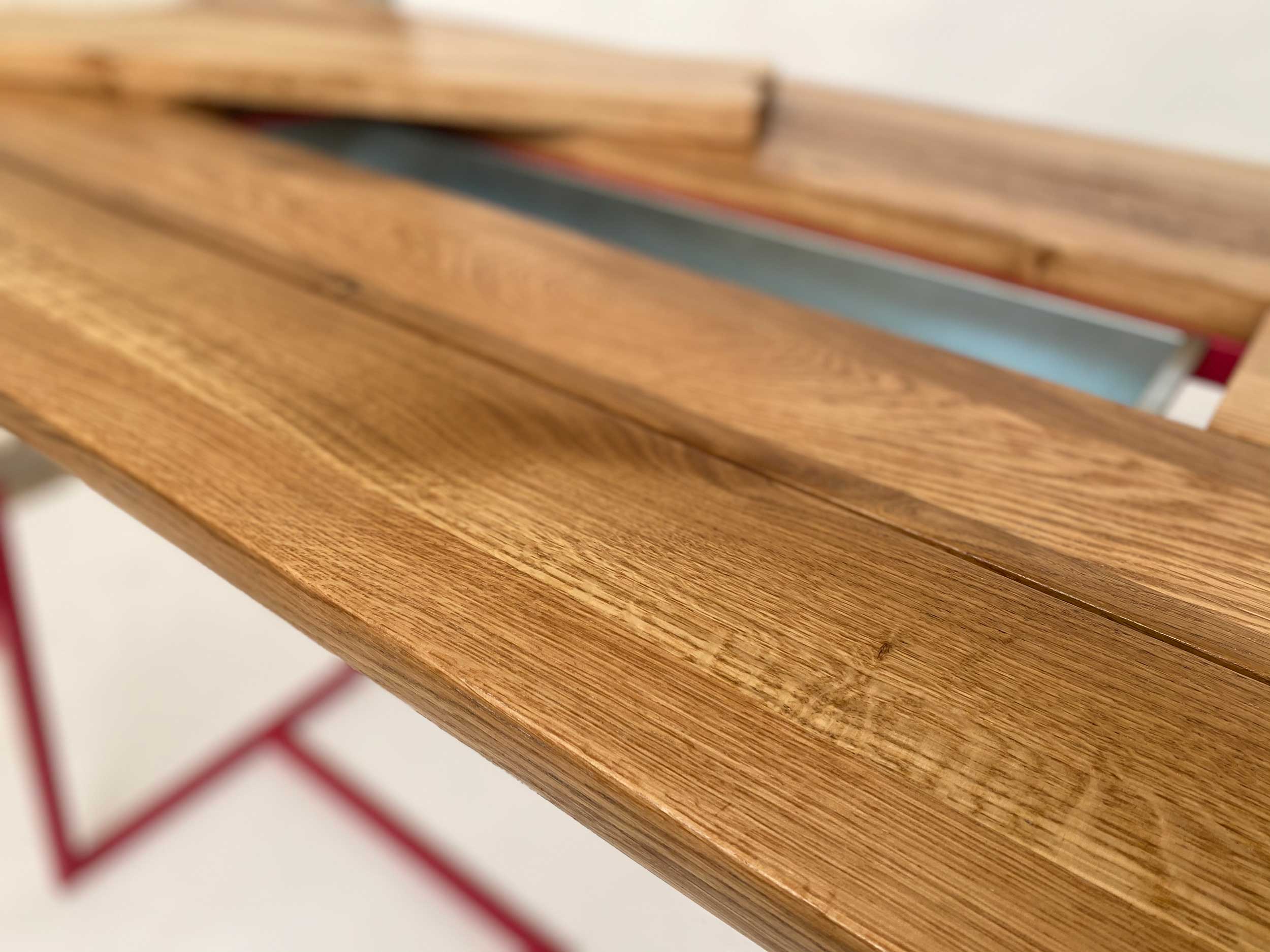 Natural Oak Bar Table Finished in Clear Varnish