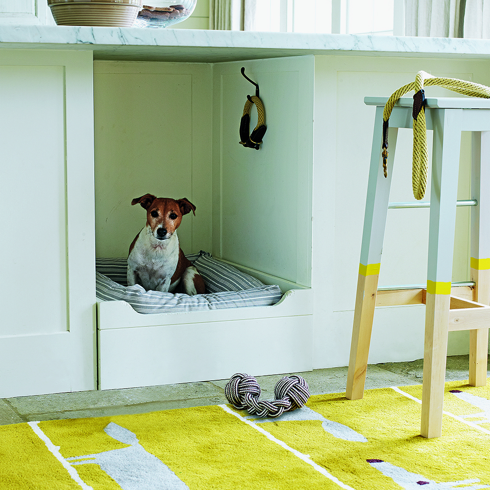 Ideal Home Kitchen Island with Dog Bed