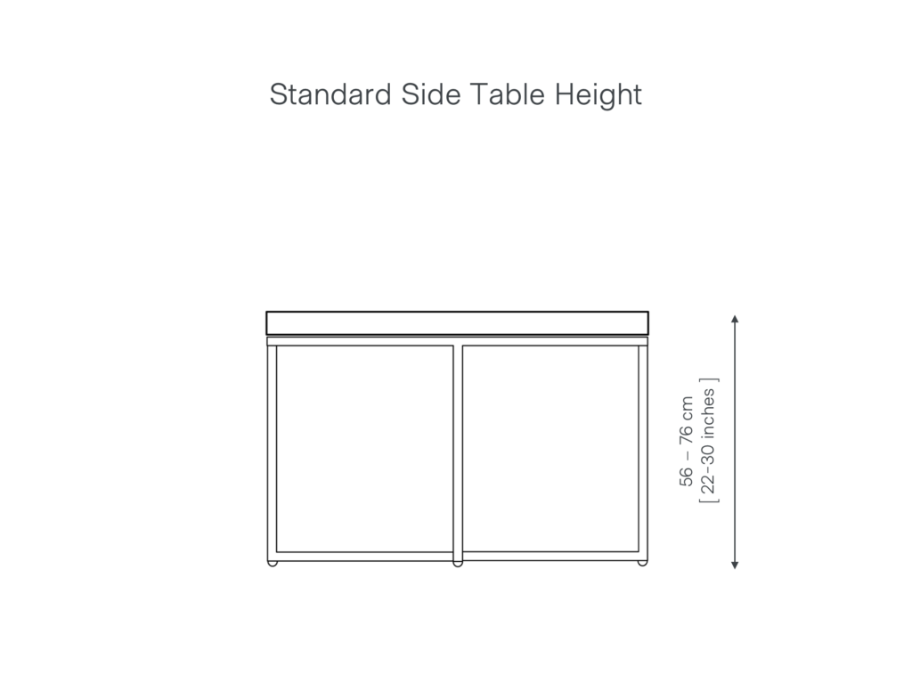 Standard Side Table Height UK Guide Grain and Frame