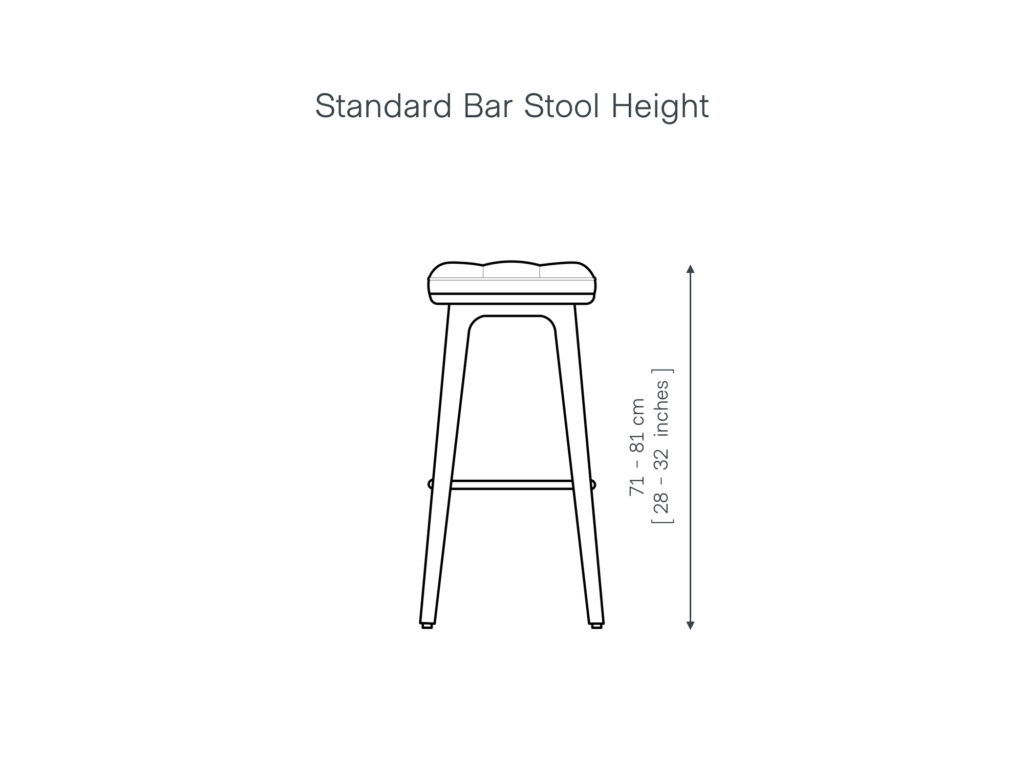 Standard Bar Stool Chair Height UK Guide Grain and Frame