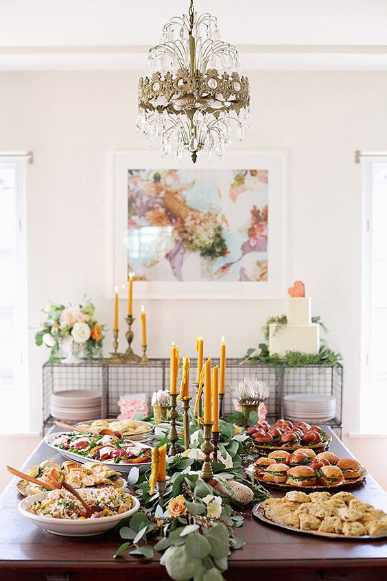 Buffet Style Dining Table Layout