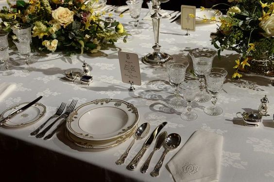 Formal 3 Course Dining Table Setup