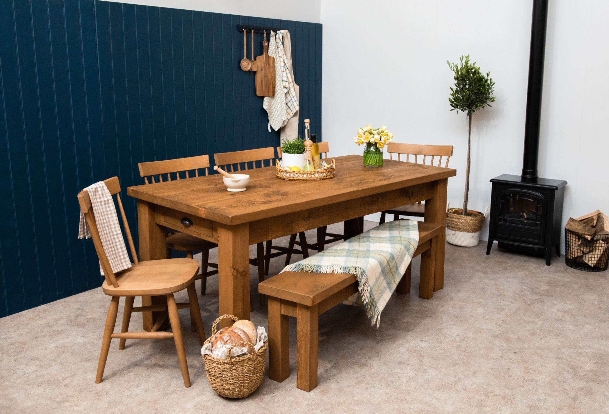 Grain and Frame Rustic Dining Table Extendable