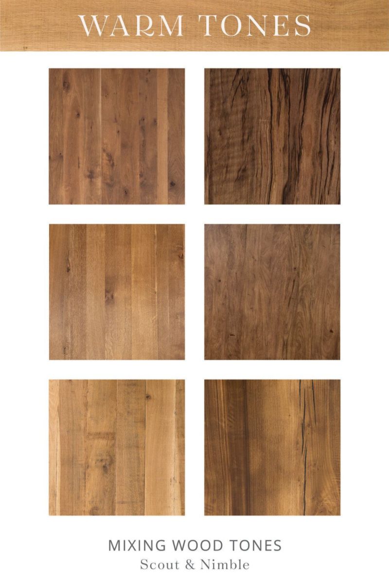 How to match wood tables to wood floors - Warm Tones