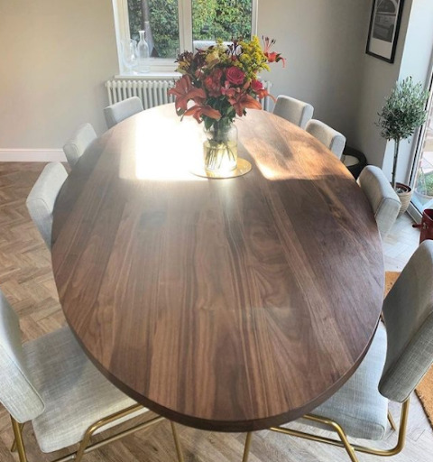 Round White Oak Table Top, Custom Wood Tops