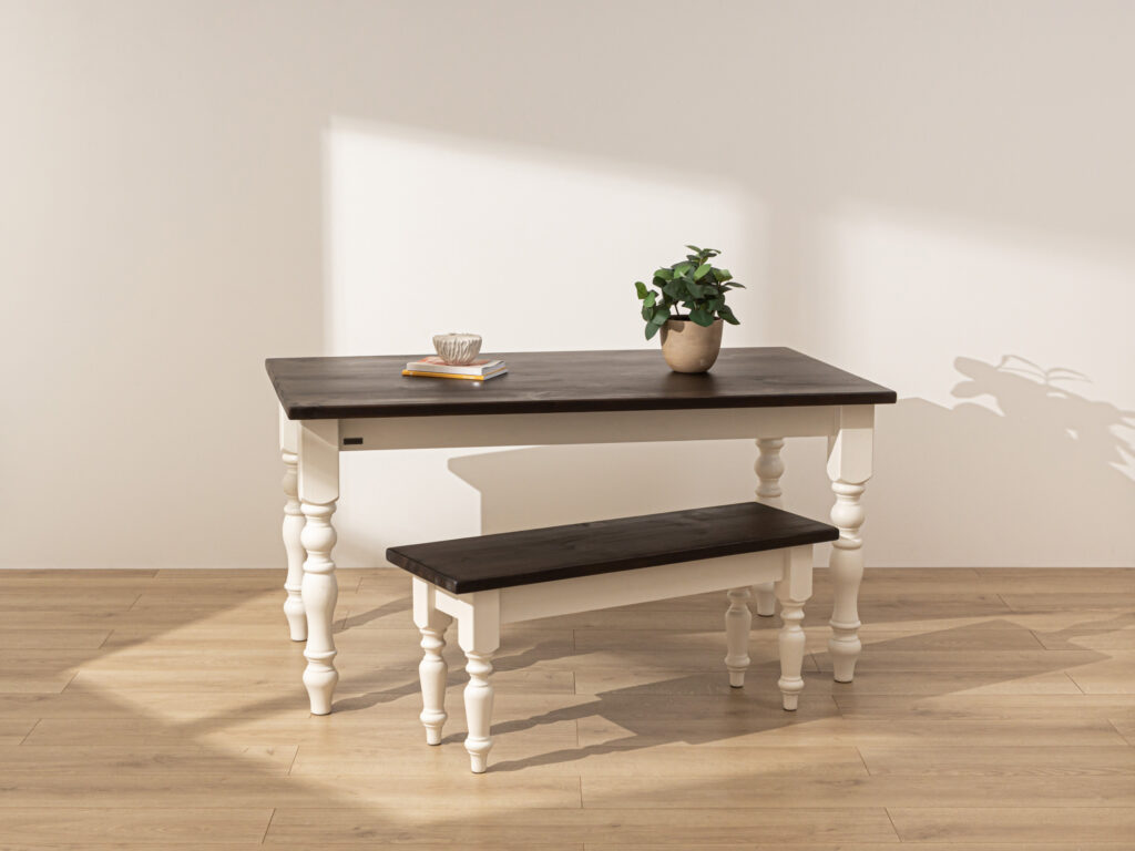 Grain and Frame Dark Farmhouse Dining Table 1 Grain and Frame Dark Farmhouse Dining Table 1