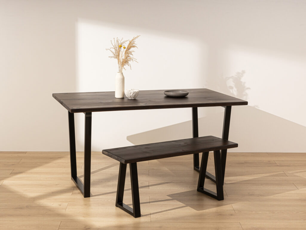 Grain and Frame Dark Industrial Dining Table 1