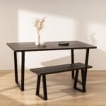 Grain and Frame Dark Industrial Dining Table 1