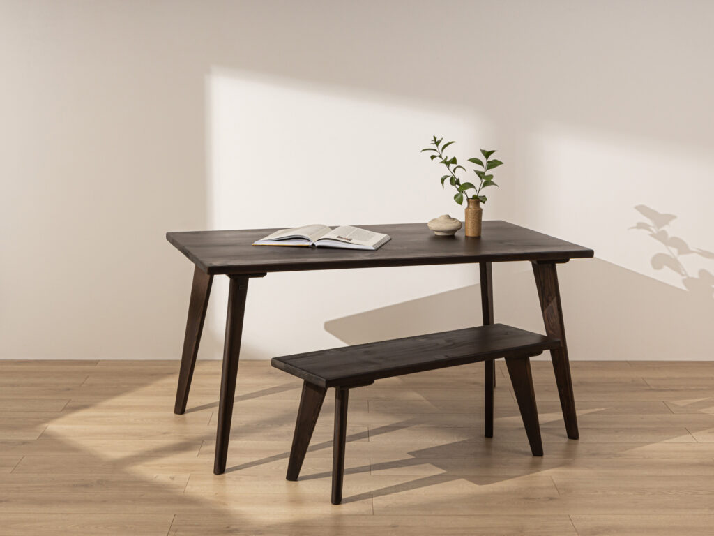 Grain and Frame Dark Scandinavian Dining Table 2