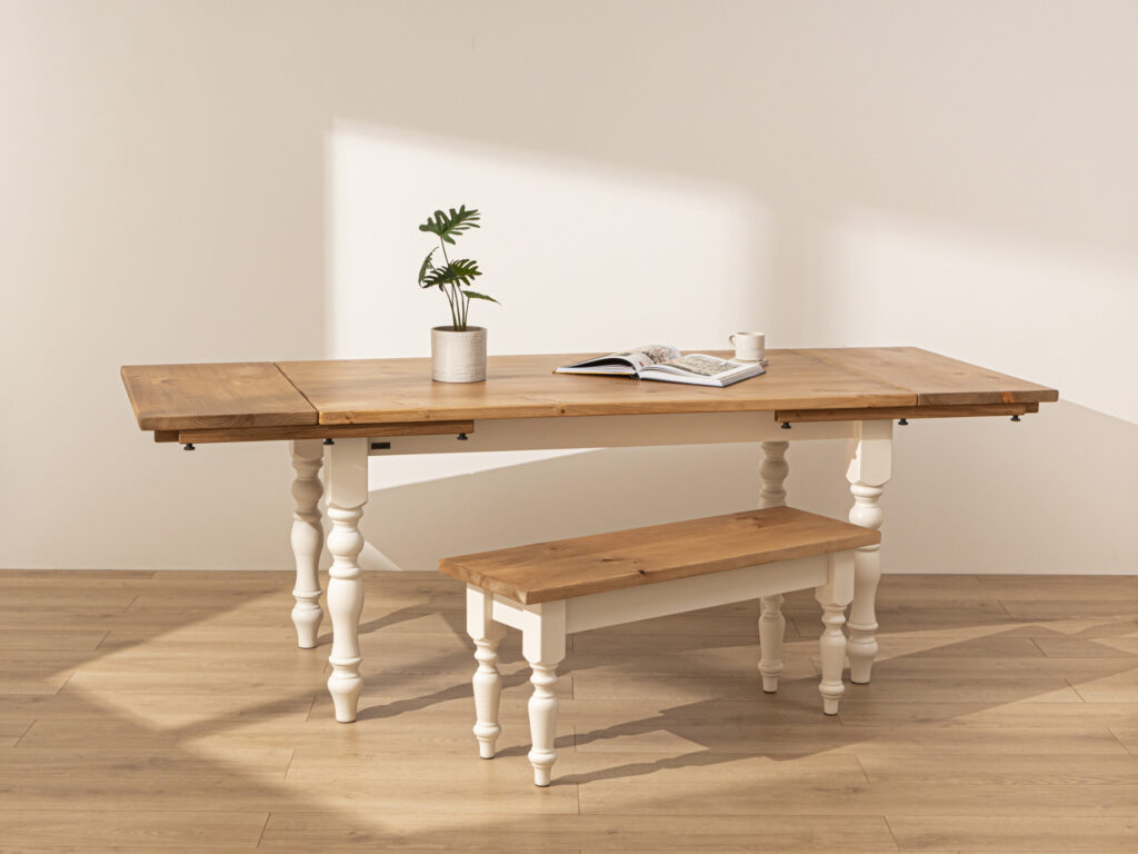 Grain and Frame Natural Farmhouse Dining Table 5