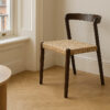 Grain and Frame - Dark Scandinavian Solid Oak Dining Chair - Lifestyle