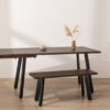 Grain and Frame - Dark Solid Oak Industrial Dining Table 0