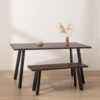 Grain and Frame - Dark Solid Oak Industrial Dining Table 4