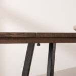 Grain and Frame Dark Solid Oak Industrial Dining Table 5