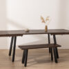 Grain and Frame - Dark Solid Oak Industrial Dining Table 6