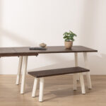 Grain and Frame Dark Solid Oak Modern Farmhouse Dining Table 0