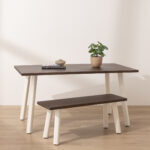 Grain and Frame Dark Solid Oak Modern Farmhouse Dining Table 1