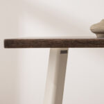 Grain and Frame Dark Solid Oak Modern Farmhouse Dining Table 4