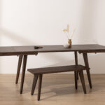 Grain and Frame Dark Solid Oak Scandinavian Dining Table 1