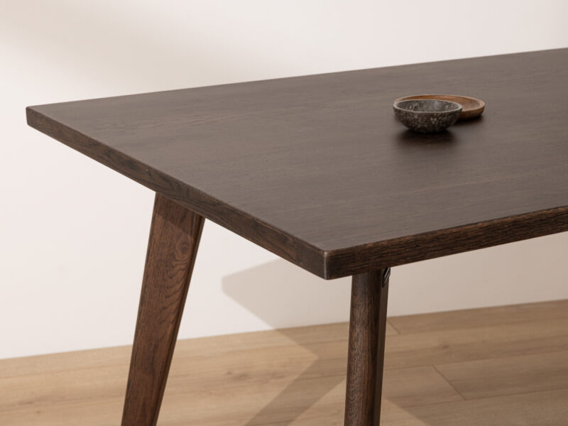 Grain and Frame - Dark Solid Oak Scandinavian Dining Table 3