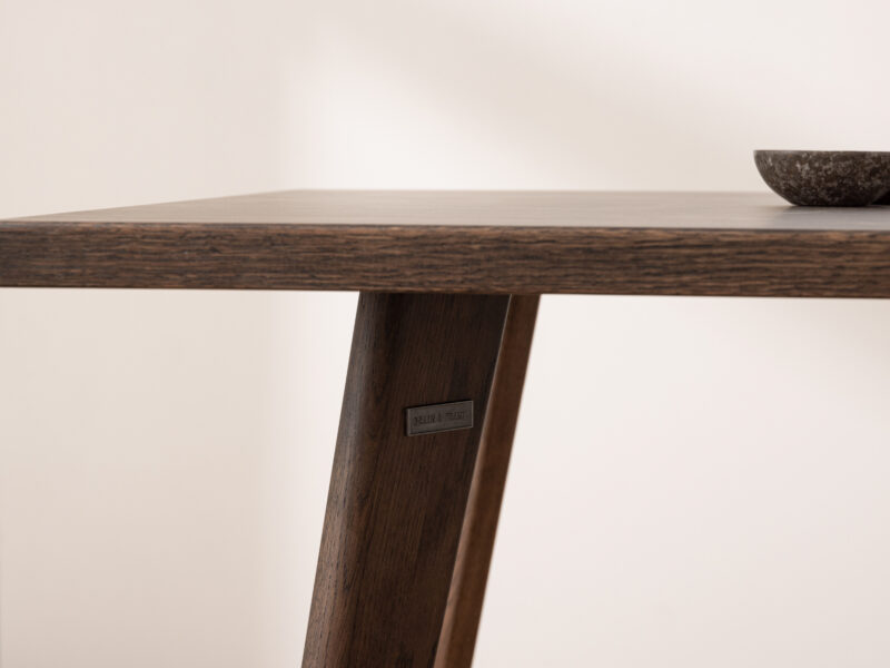 Grain and Frame - Dark Solid Oak Scandinavian Dining Table 4