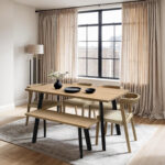 Grain and Frame Light Oak Industrial 6 Seater with Chairs 4x3 2k