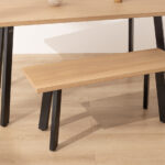 Grain and Frame Light Solid Oak Industrial Dining Table 2