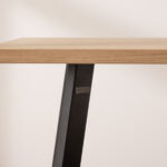 Grain and Frame Light Solid Oak Industrial Dining Table 4