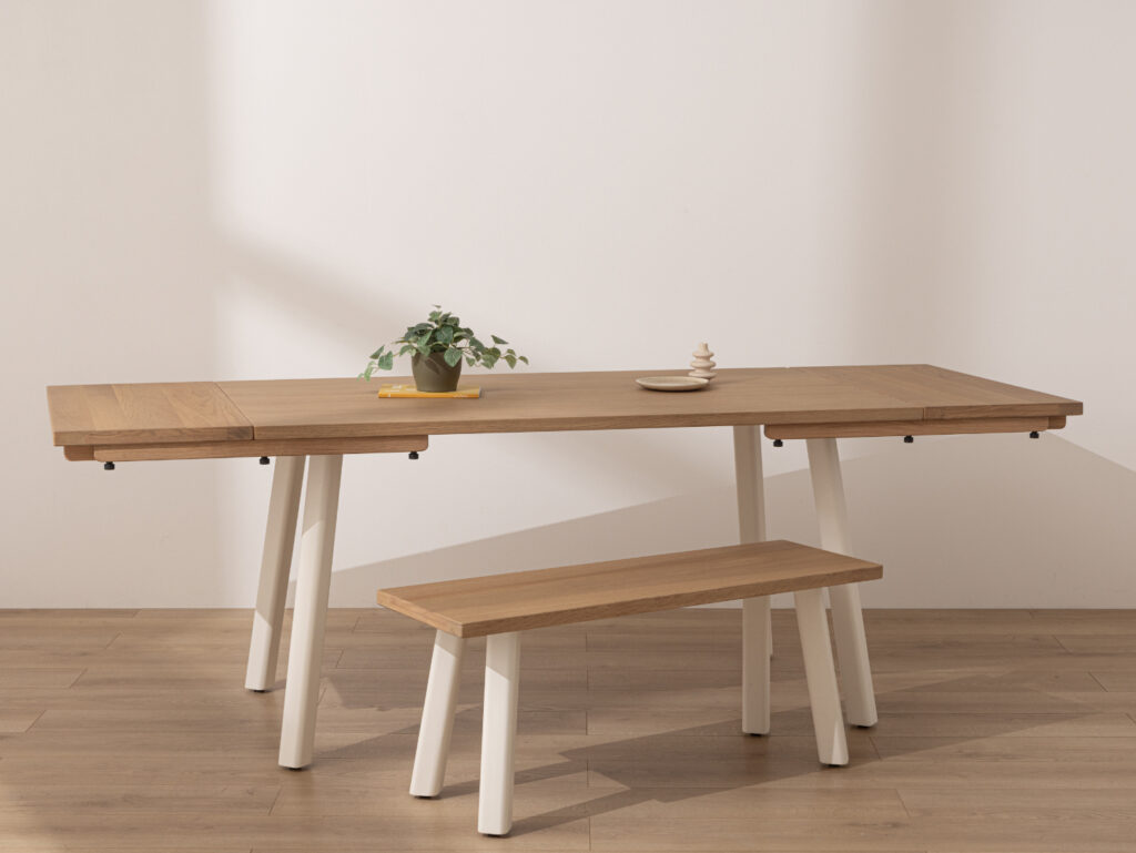 Grain and Frame Light Solid Oak Modern Farmhouse Dining Table 0