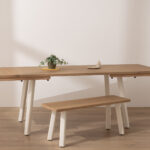 Grain and Frame Light Solid Oak Modern Farmhouse Dining Table 0