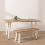 Grain and Frame Light Solid Oak Modern Farmhouse Dining Table 2