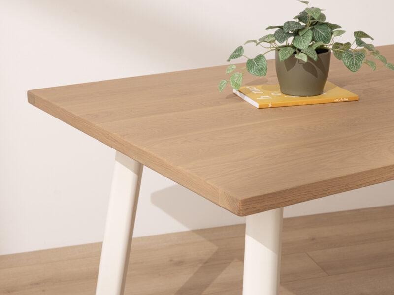 Grain and Frame - Light Solid Oak Modern Farmhouse Dining Table 4