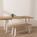 Grain and Frame Light Solid Oak Modern Farmhouse Dining Table 6