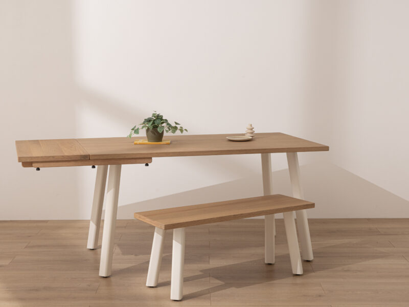 Grain and Frame - Light Solid Oak Modern Farmhouse Dining Table 6