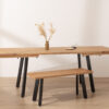 Grain and Frame - Natural Solid Oak Industrial Dining Table 0