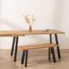 Grain and Frame - Natural Solid Oak Industrial Dining Table 5