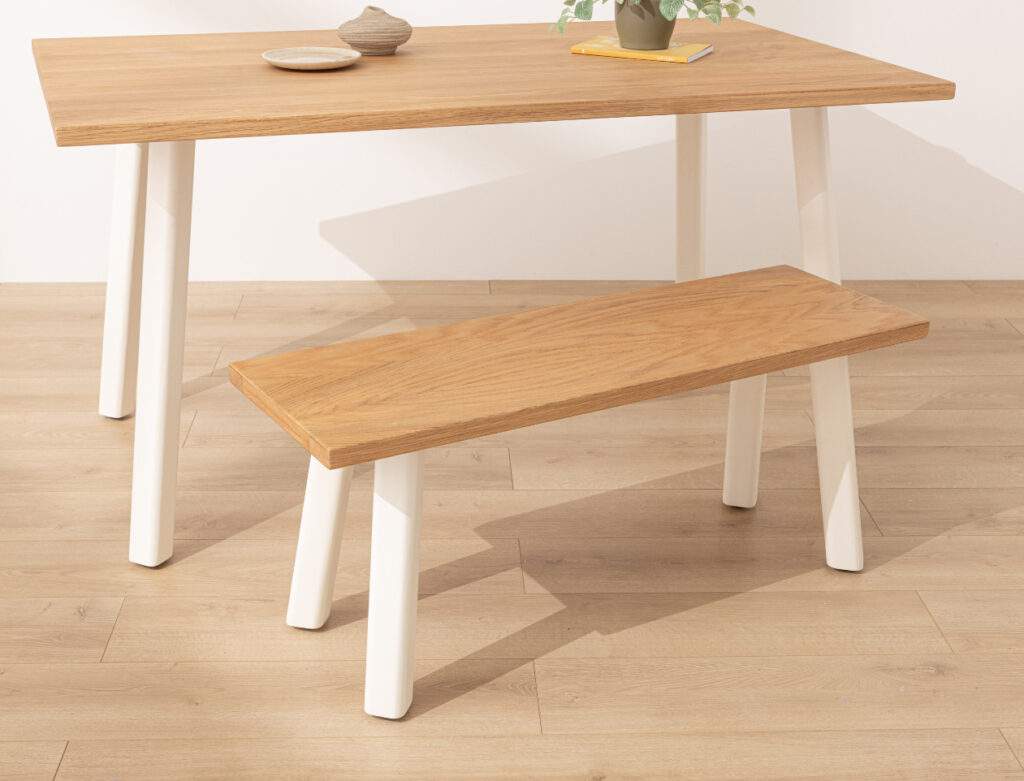 Grain and Frame Natural Solid Oak Modern Farmhouse Dining Table 2