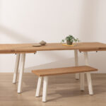 Grain and Frame Natural Solid Oak Modern Farmhouse Dining Table 5