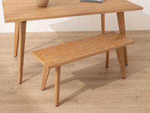 Natural Solid Oak Scandinavian Dining Bench