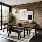 Grain and Frame Dark Oak Extendable Industrial 6 10 Seater with Chairs 4x3 2k