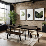 Grain and Frame Dark Oak Extendable Industrial 6 8 Seater with Chairs 4x3 2k