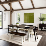 Grain and Frame Dark Oak Farmhouse 6 Seater with Chairs 4x3 2k