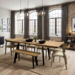 Grain and Frame Natural Oak Extendable Industrial 6 10 Seater with Chairs 4x3 2k
