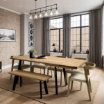 Grain and Frame Natural Oak Extendable Industrial 6 8 Seater with Chairs 4x3 2k