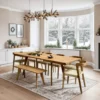 Grain and Frame Christmas Scandinavian Natural Oak Extendable Dining Table and Chairs 4 3