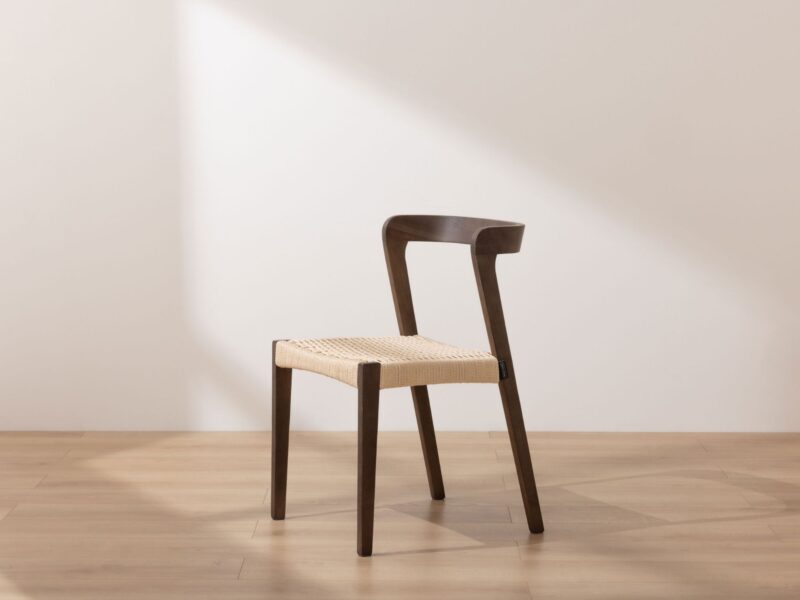 Grain and Frame - Dark Scandinavian Solid Oak Dining Chair - 1